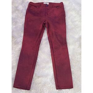 Free People We The Free Red Micro Suede Skinny Jeans Size 30